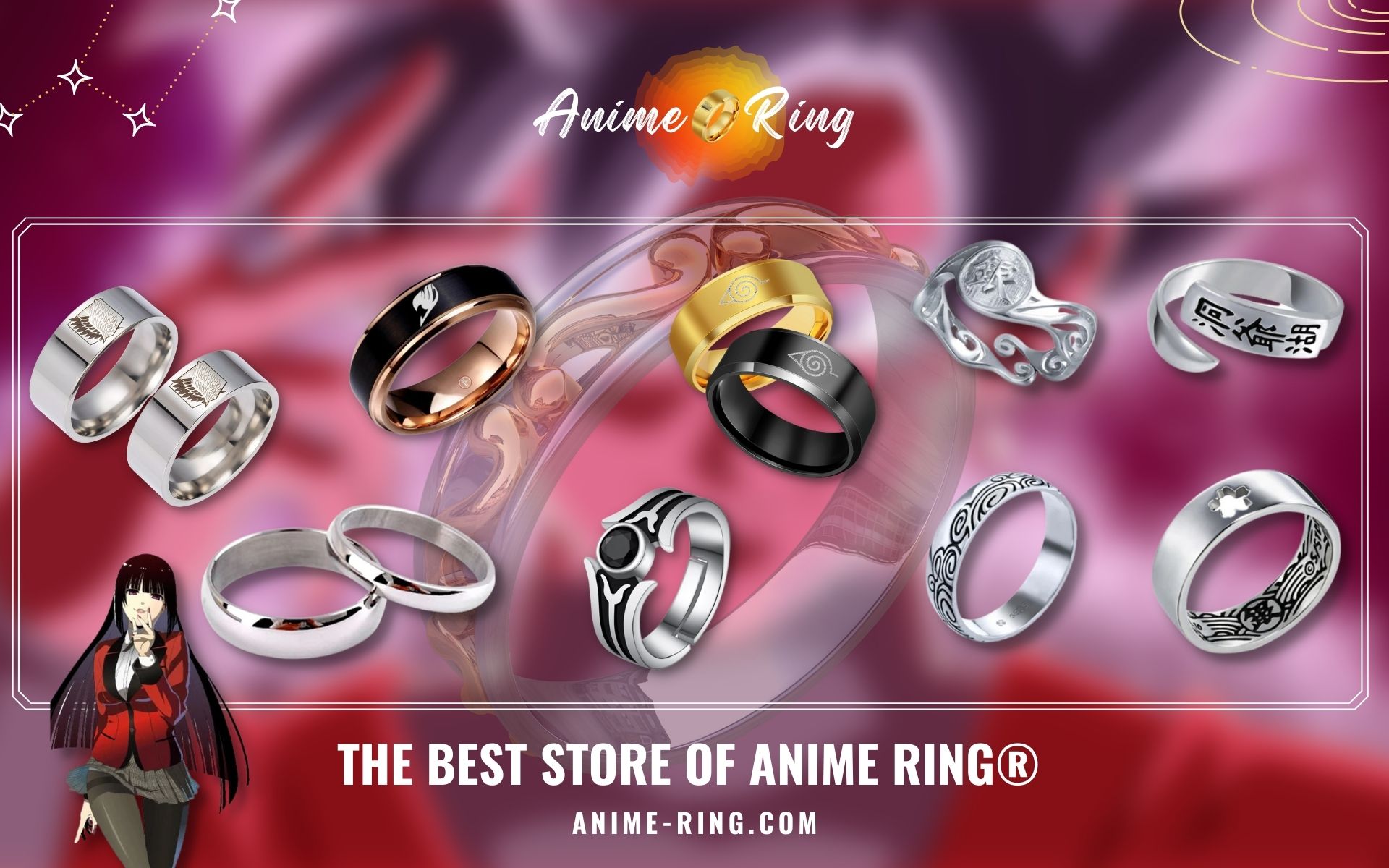 Black Stainless Steel One Piece Ring Anime Rings for India | Ubuy-demhanvico.com.vn